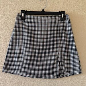 Hollister Checker Mini Skirt in Black & White